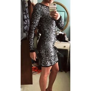 Long Sleeve Mini Sequin Dress | Poshmark